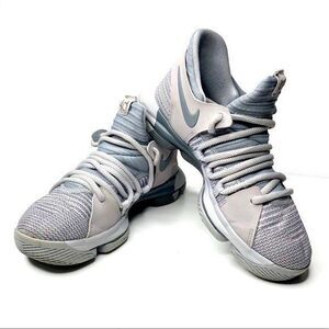Nike Kevin Durant KD KD10 Basketball Shoes Gray White Youth‎ Size 6Y Performance